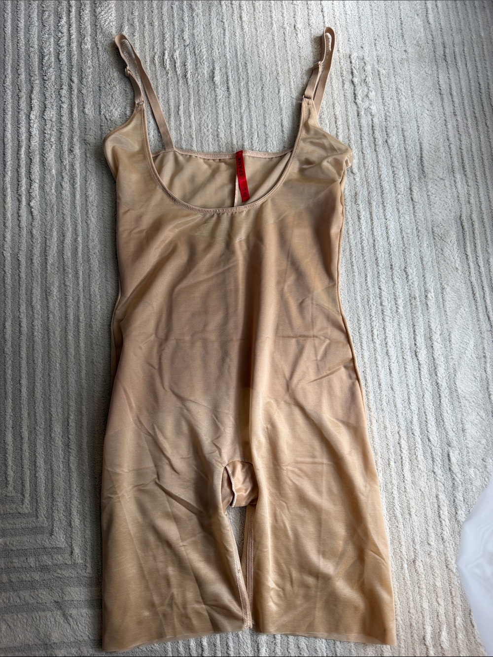 NWOT Spanx Nude Shapewear Bodysuit with Adjustable Straps - Large